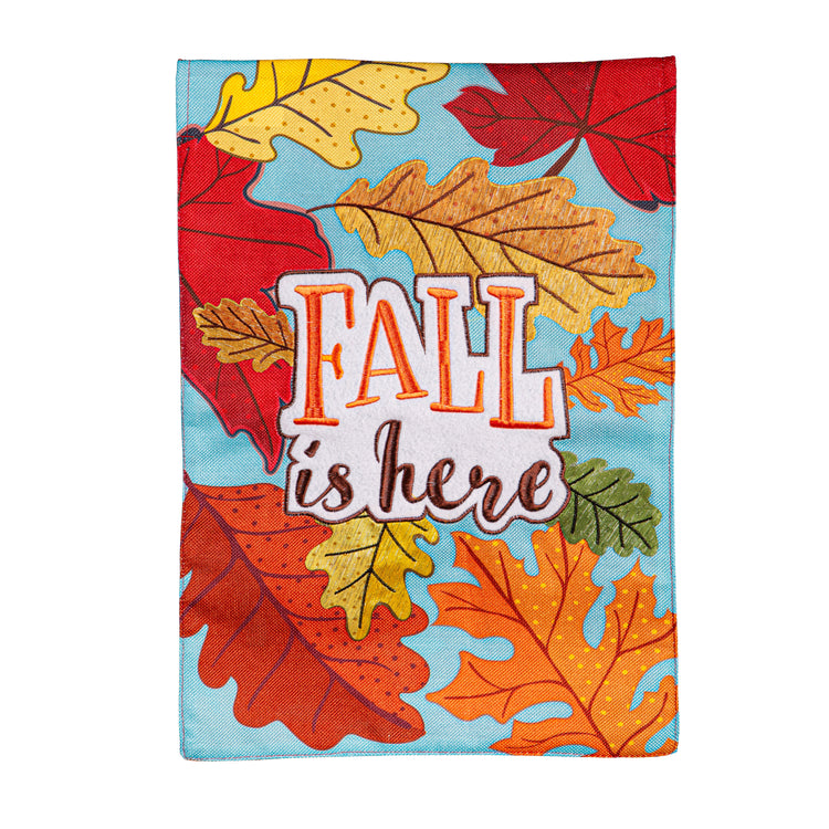 Fall Is Here Burlap House Flag; Polyester 28"x44"