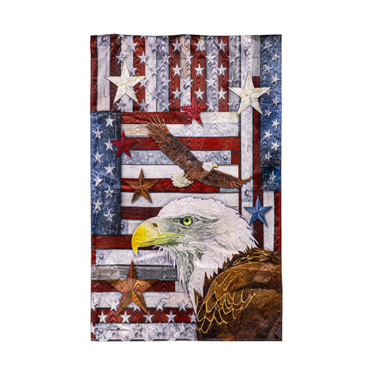 Patriotic Eagle House Flag