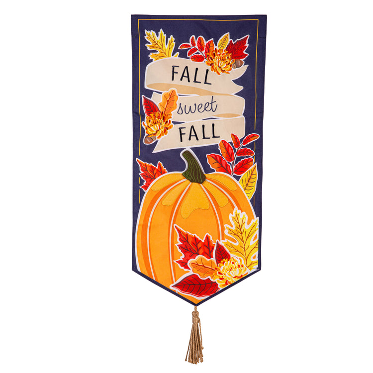 Fall Sweet Fall Everlasting Impressions Garden Flag; Polyester-Linen Blend 12.5"x28"