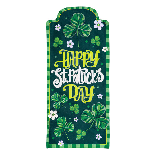 Happy St Patrick's Day Shamrocks Everlasting Impressions Garden Flag