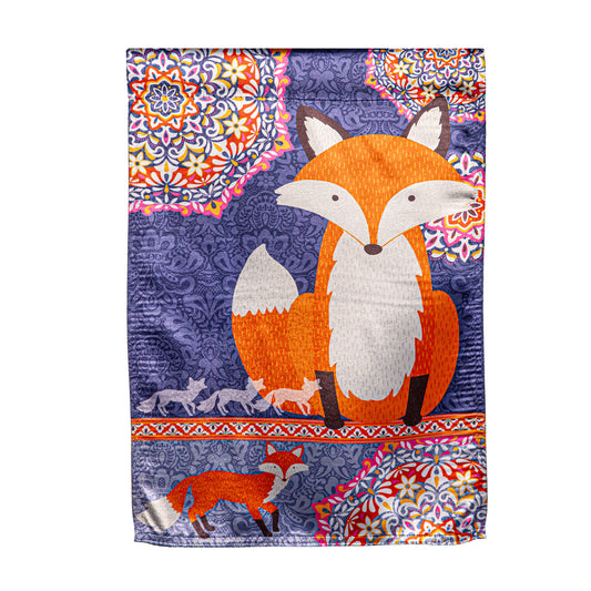 Fox in Fall Lustre Garden Flag; Polyester 12.5"x18"