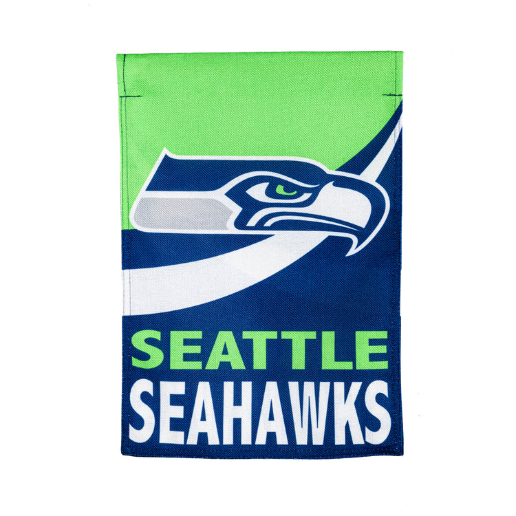 12.5"x18" Seattle Seahawks Double Sided Burlap Garden Flag