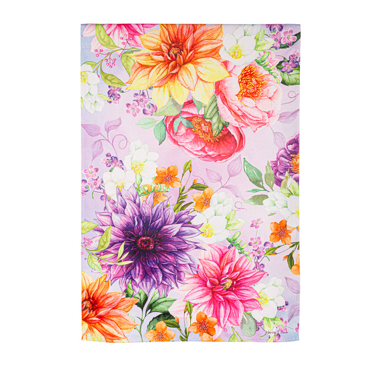 Rhapsody in Bloom Suede Garden Flag; Polyester 12.5"x18"