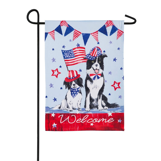 Patriotic Dogs Garden Flag