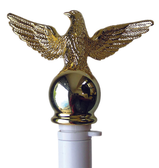 Gold Plastic Eagle Ornament for 1"OD House Mounted Flagpole