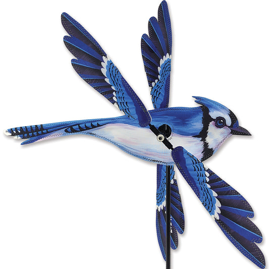 Blue Jay Whirligig Spinner; Nylon 17.75"x5.5", diameter 20"