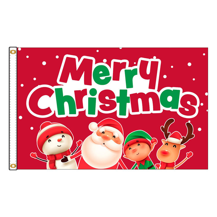 3x5 Merry Christmas Friends Flag; Nylon H&G