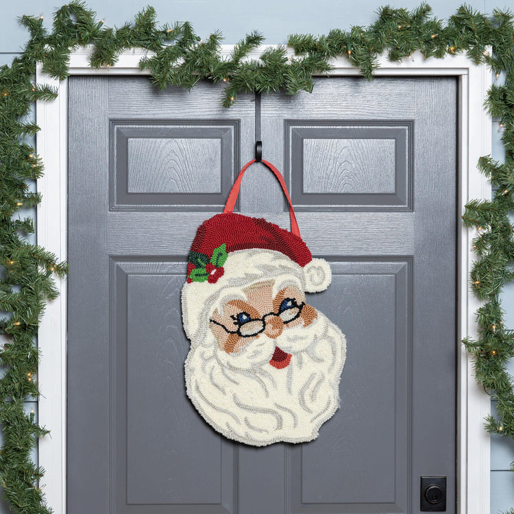 Santa Hooked Door Hanger; Polypropylene 20"Lx14"W