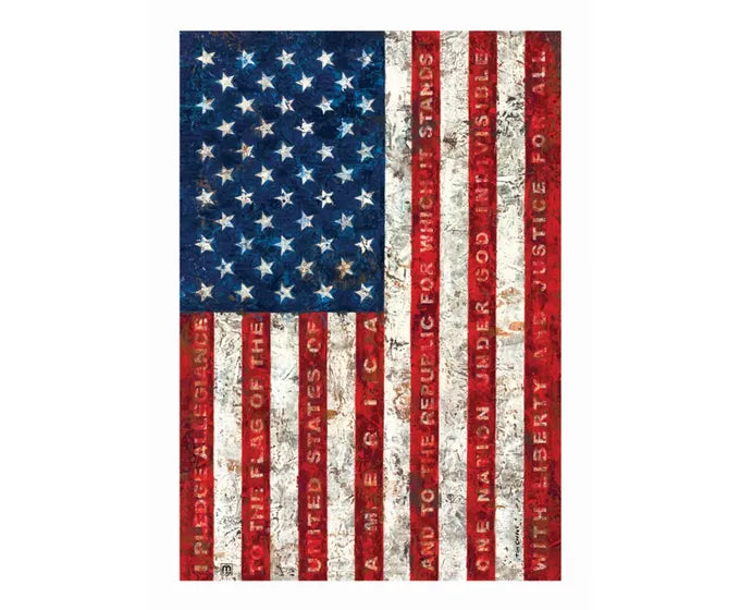 Pledge of Allegiance Printed Garden Flag; Polyester 12.5