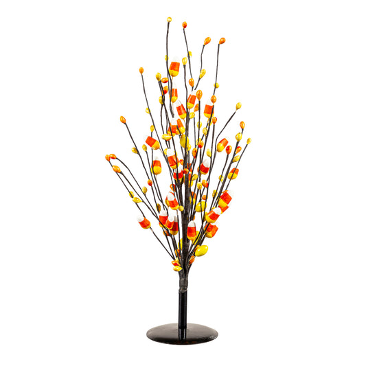 Halloween Candy Corn Artifical Stem Table Decor with Base - 3.94"W x 3.94"L x 18"H