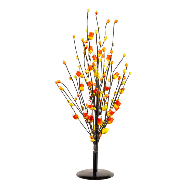 Halloween Candy Corn Artifical Stem Table Decor with Base - 3.94"W x 3.94"L x 18"H