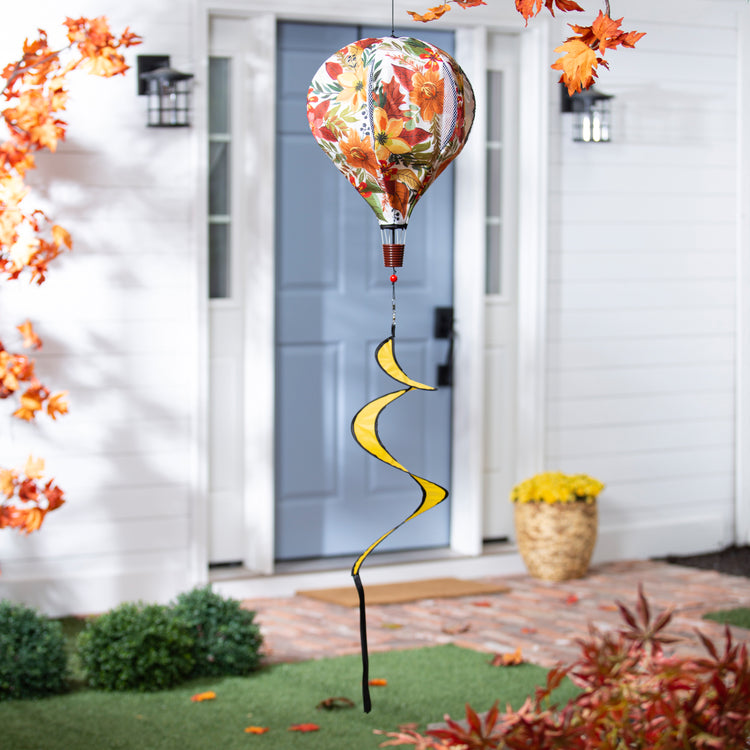 Autumn Floral Hot Air Balloon Spinner; 55"L x 15"OD