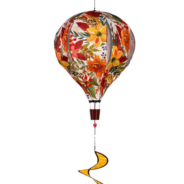 Autumn Floral Hot Air Balloon Spinner; 55"L x 15"OD