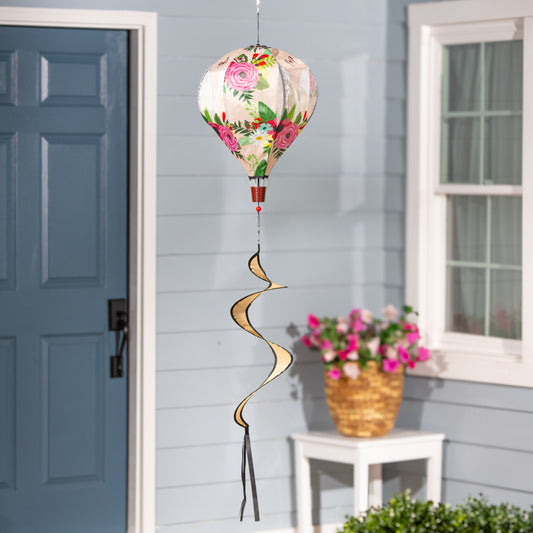 Every Bunny Welcome Hot Air Balloon Spinner; 55"L x 15" Diameter