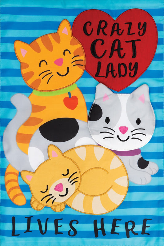 Crazy Cat Lady Garden Flag