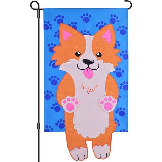 Corgi Garden Flag