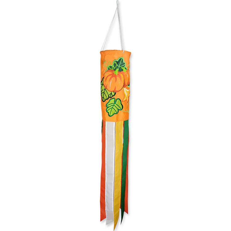 Pumpkin Patch Windsock; Polyester 6"x40"L