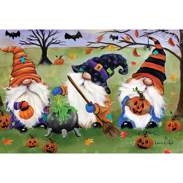 Halloween Gnomes Windsock; Polyester 6"x40"L