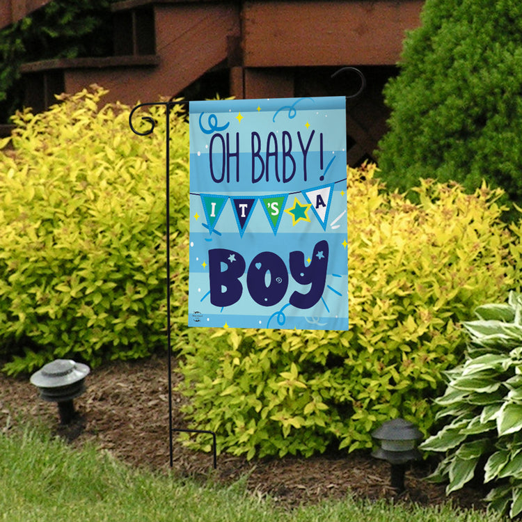 Baby Boy Printed Garden Flag; Polyester 12.5"x18"