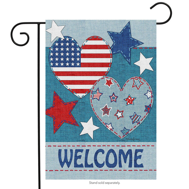 Patriotic Patchwork Garden Flag