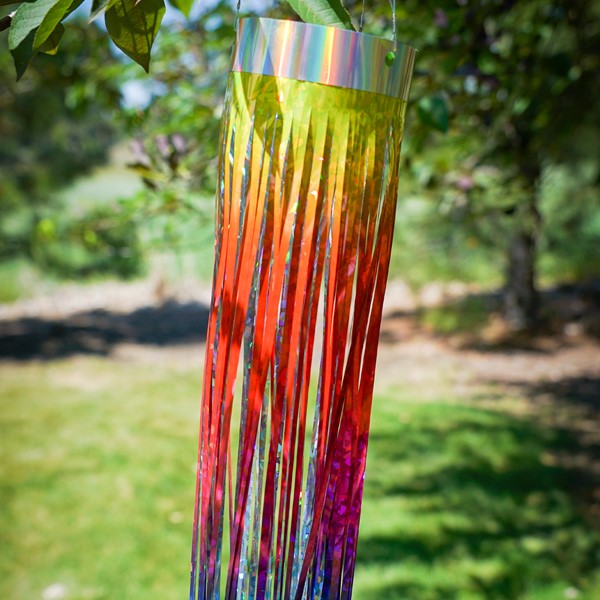 Rainbow Holographic Mylar Windsock