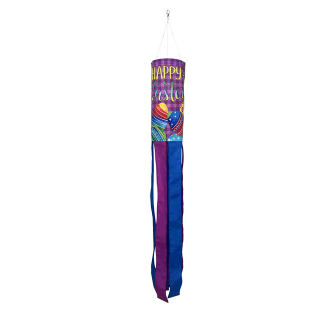 Painted Easter Eggs Windsock; Polyester 6"x40"L