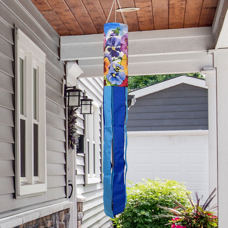 Pansies Windsock; Polyester 6"x40"L