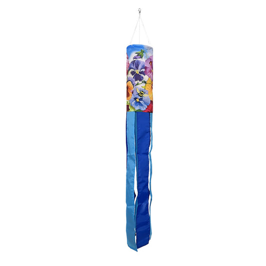 Pansies Windsock; Polyester 6"x40"L