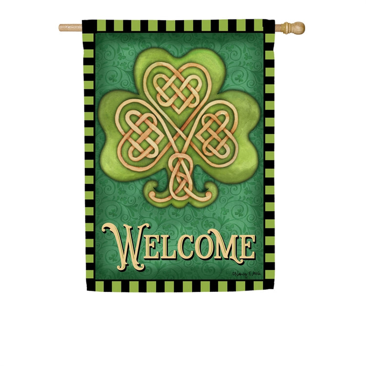 Celtic Shamrock House Flag