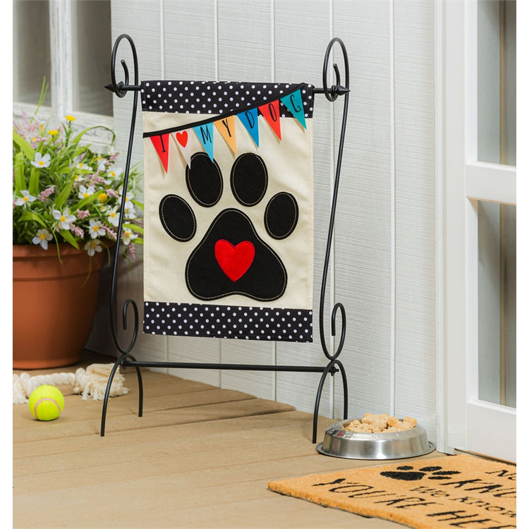 I Love My Dog Garden Flag