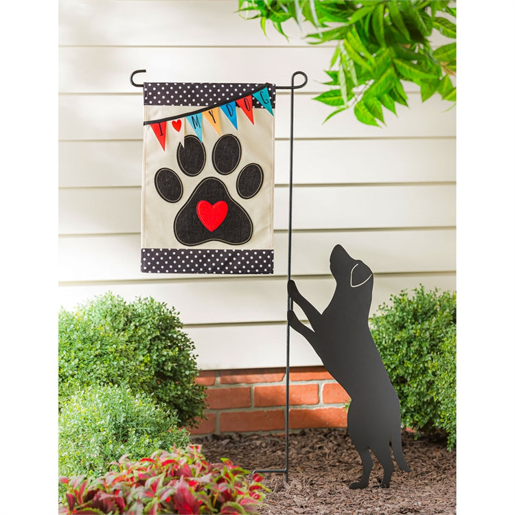 I Love My Dog Garden Flag