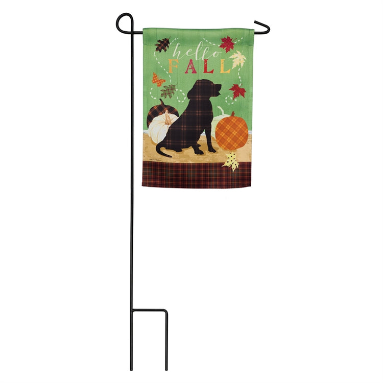 Fall Farmstead Happy Pup Garden Flag