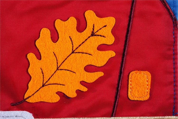 Fall Yall Pickup Truck Applique Seasonal House Flag; Polyester