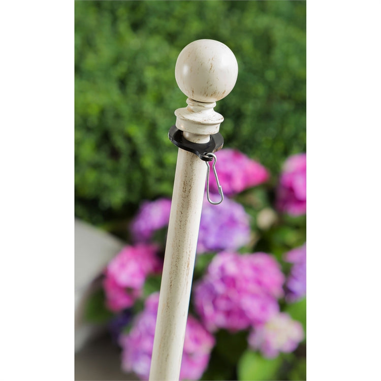 5' Adjustable Ivory Metal House Flagpole