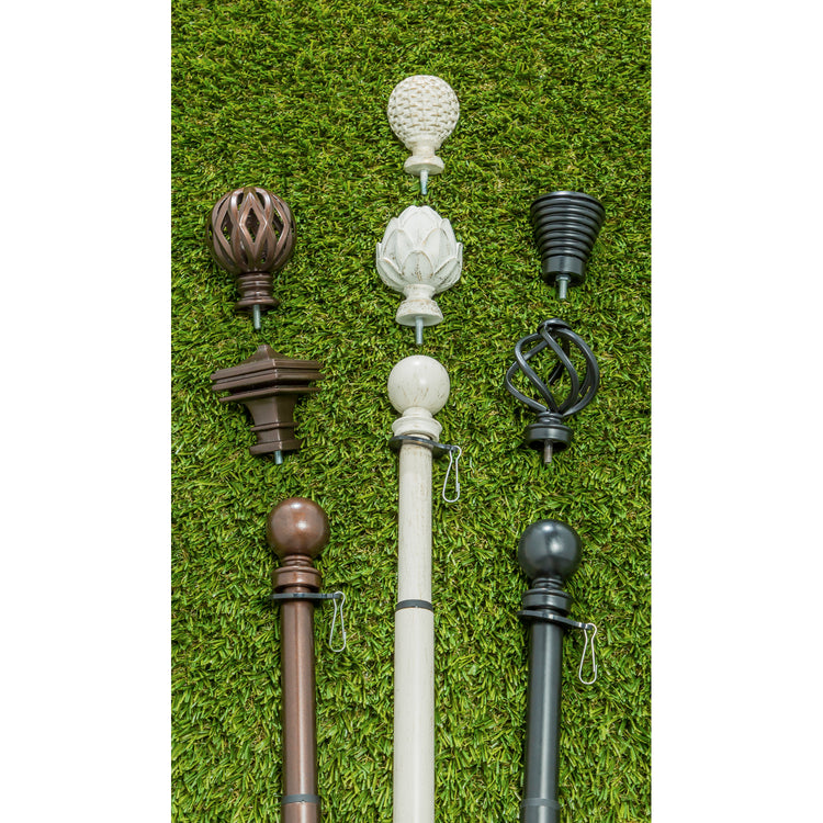 5' Adjustable Ivory Metal House Flagpole