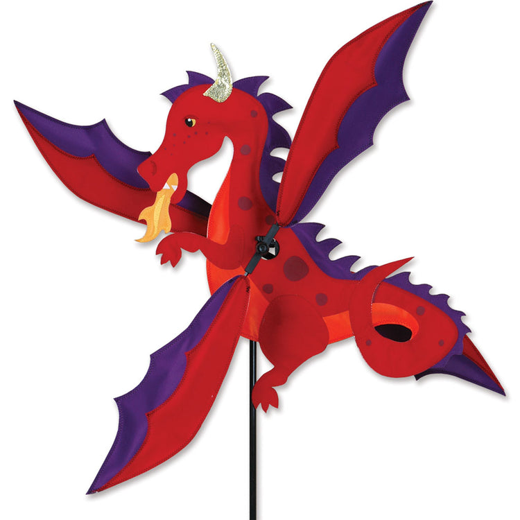 Dragon Whirligig Spinner; Nylon 16.5"x18.25", diameter 30"