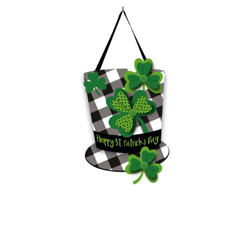 Plaid St.Patrick's Day Hat Door Decor