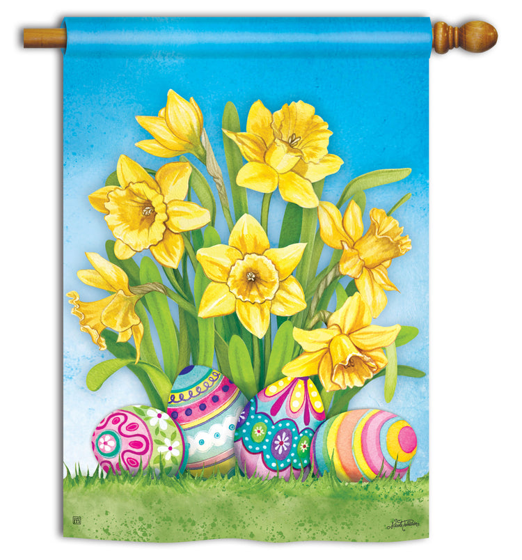 Easter Daffodils House Flag