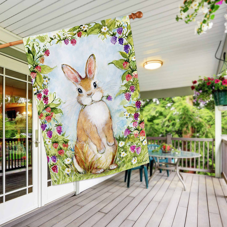 Bramble Berry Bunny House Flag