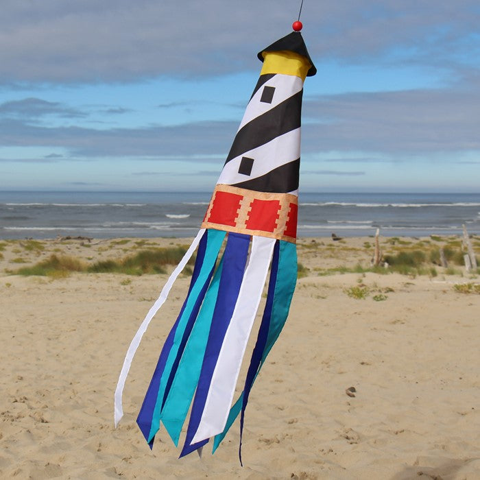 3D Lighthouse Applique Windsock; Polyester